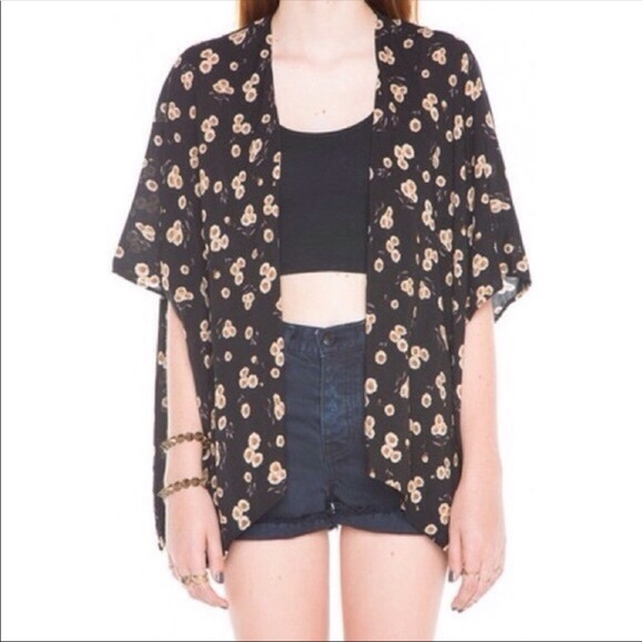 Brandy Melville Other - Brandy Melville One Size Mini Sunflower Kimono